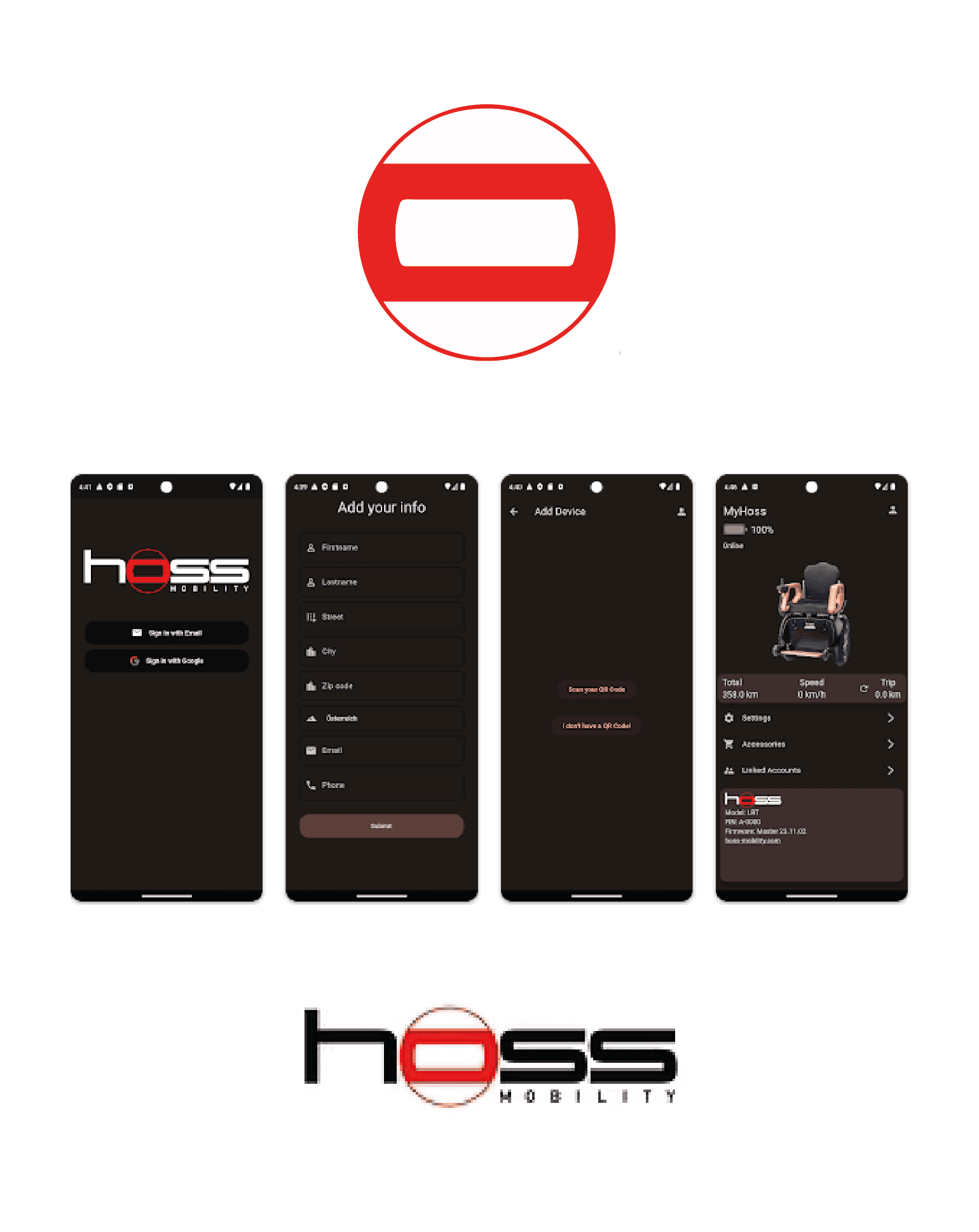 Hoss app on mobile device