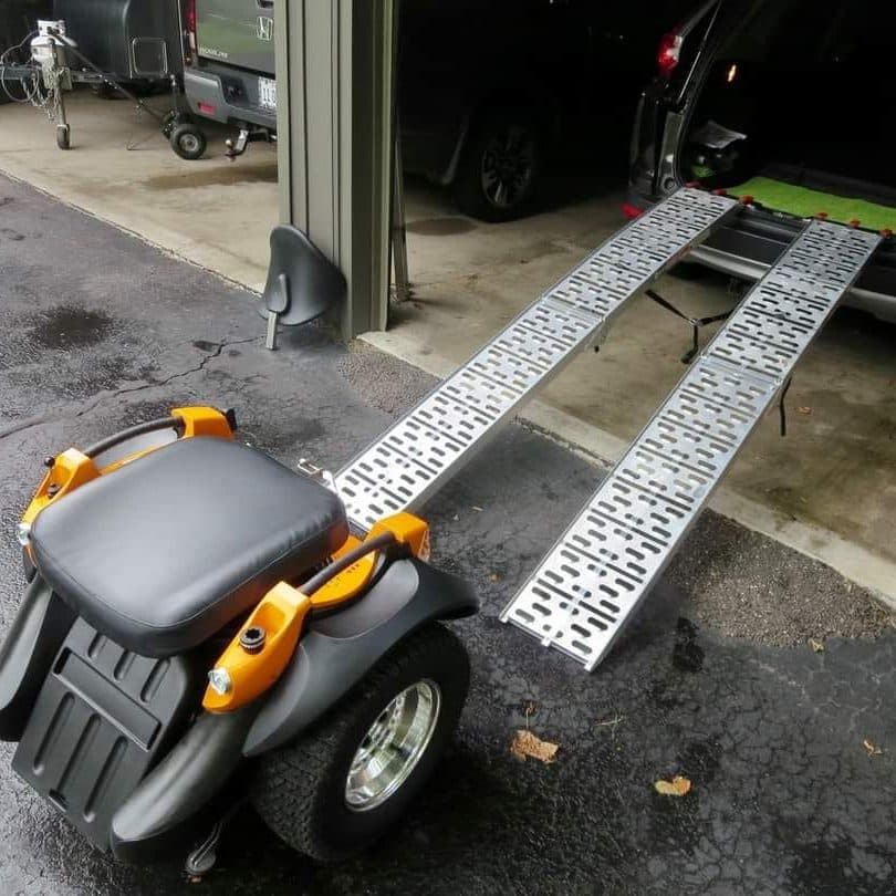 Omeo loaded via ramps